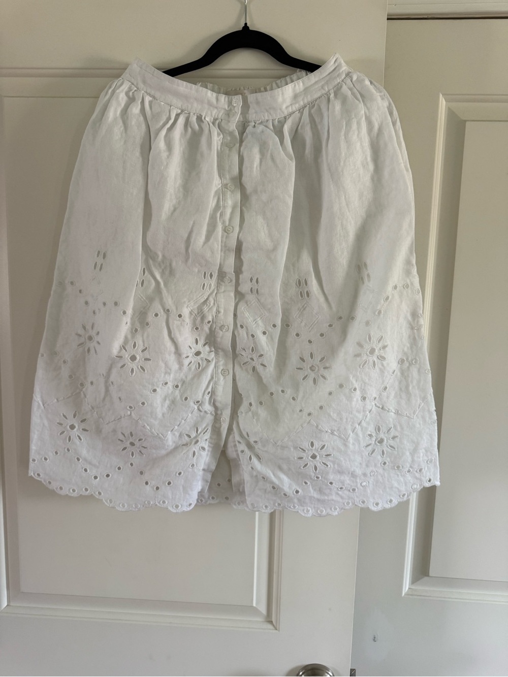 Rachel Parcell White Eyelet Midi Skirt